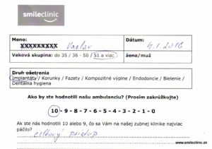 hodnotenie pacienta po ošetrení